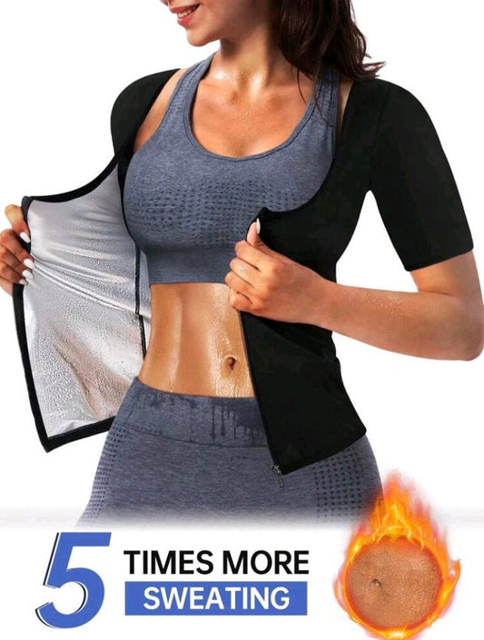 Short Sleeve Body Shaping Fitness Tight Suit